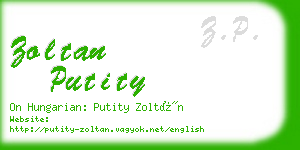 zoltan putity business card